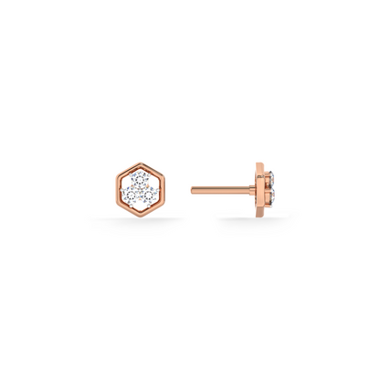 Sweethex 9KT Gold Lab Grown Diamond Stud Earring