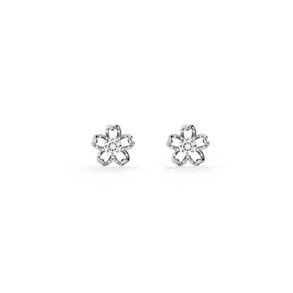 Petal Kiss 9KT Gold Lab Grown Diamond Stud Earring