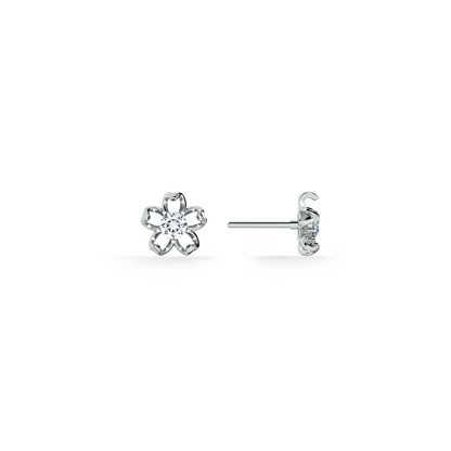 Petal Kiss 9KT Gold Lab Grown Diamond Stud Earring