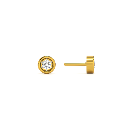 Sculpt 9KT Gold Lab Grown Diamond Stud Earring