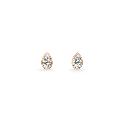 Teardrop 9KT Gold Lab Grown Diamond Stud Earring