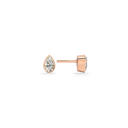 Teardrop 9KT Gold Lab Grown Diamond Stud Earring