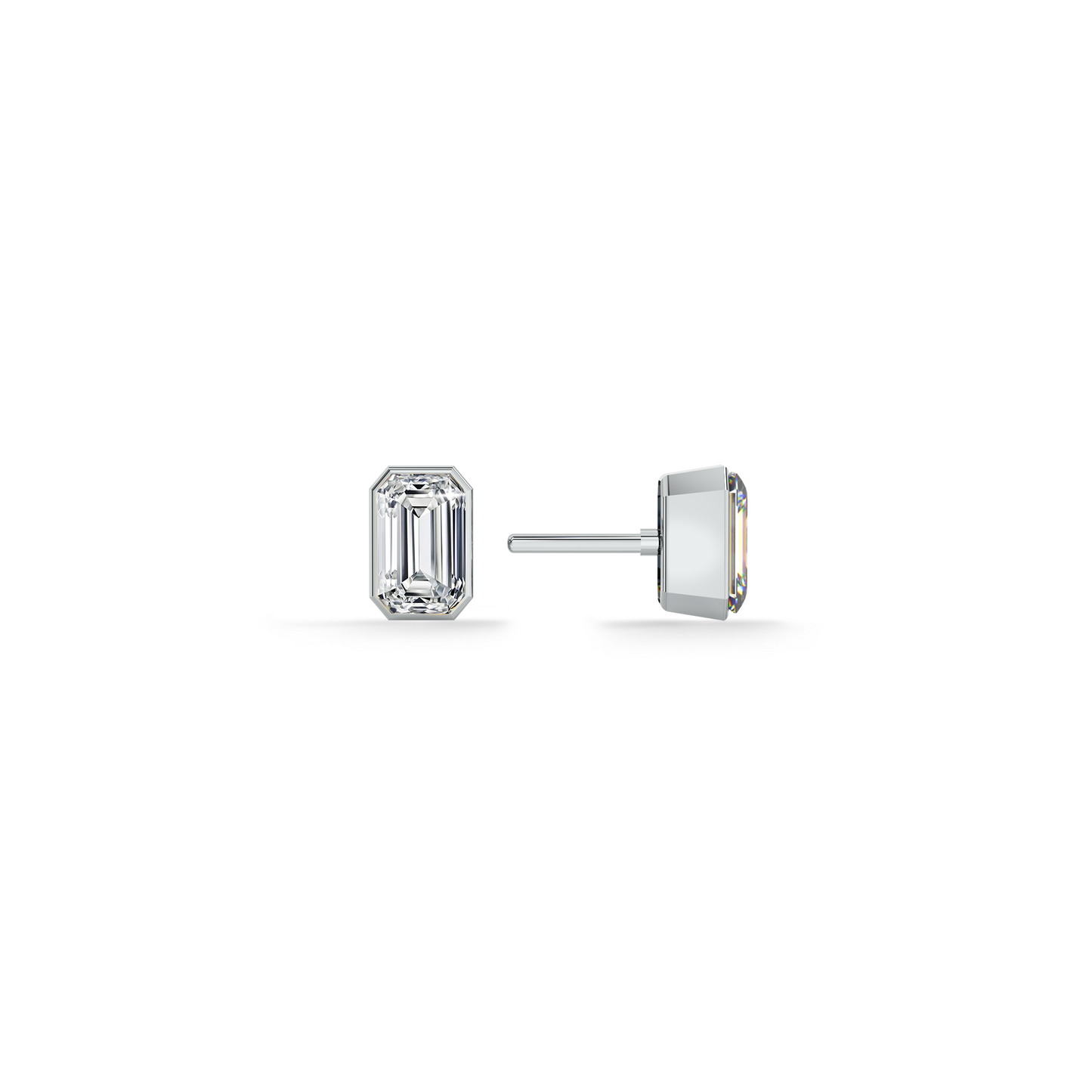 Linear Luxe 9KT Gold Lab Grown Diamond Stud Earring