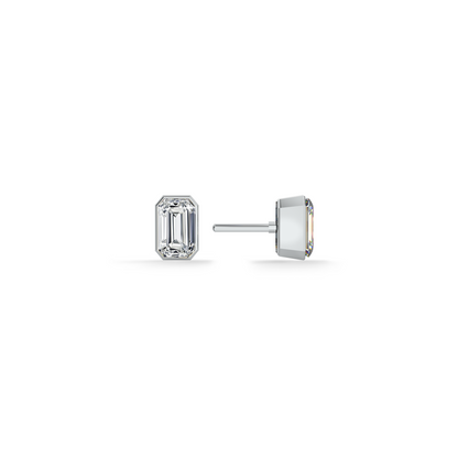 Linear Luxe 9KT Gold Lab Grown Diamond Stud Earring