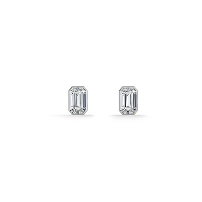 Linear Luxe 9KT Gold Lab Grown Diamond Stud Earring