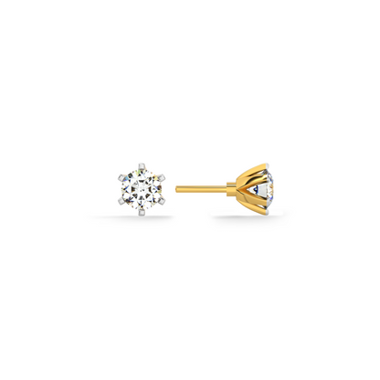 Lustre Pin 9KT Gold Lab Grown Diamond Stud Earring