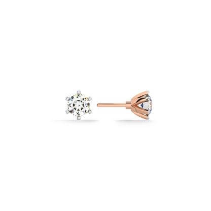 Lustre Pin 9KT Gold Lab Grown Diamond Stud Earring