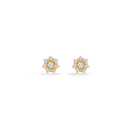 Florette 9KT Gold Lab Grown Diamond Stud Earring
