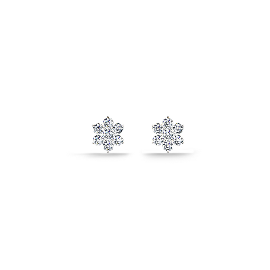 Blossom Base 9KT Gold Lab Grown Diamond Stud Earring