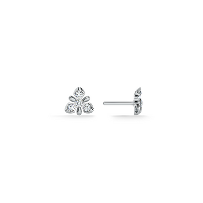 Trinity Bloom 9KT Gold Lab Grown Diamond Stud Earring