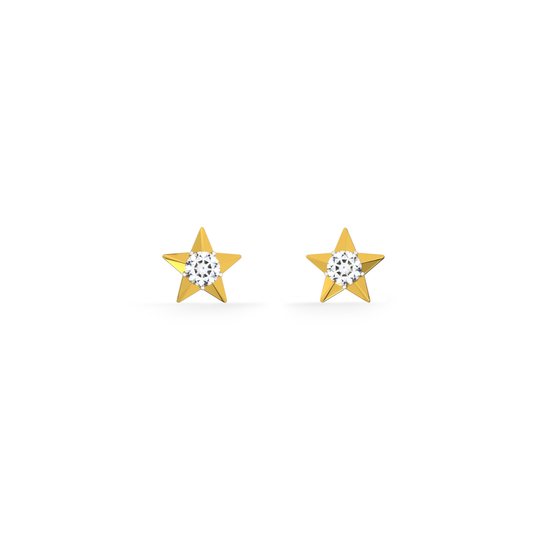 Twilight Burst 9KT Gold Lab Grown Diamond Stud Earring
