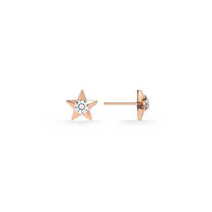 Twilight Burst 9KT Gold Lab Grown Diamond Stud Earring
