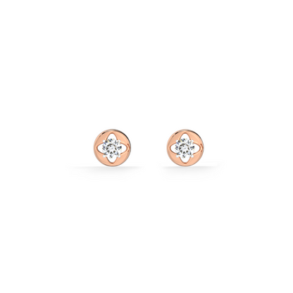 Floral Whisper 9KT Gold Lab Grown Diamond Stud Earring