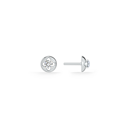Floral Whisper 9KT Gold Lab Grown Diamond Stud Earring