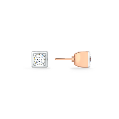 Squared Pin 9KT Gold Lab Grown Diamond Stud Earring
