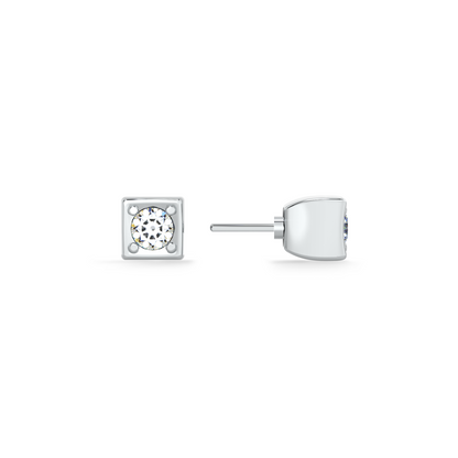 Squared Pin 9KT Gold Lab Grown Diamond Stud Earring