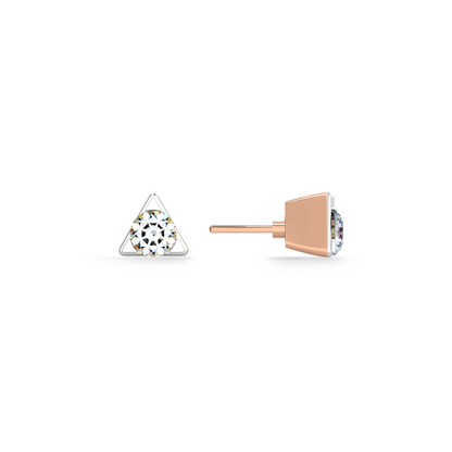 Triangle Spark Mini 9KT Gold Lab Grown Diamond Stud Earring