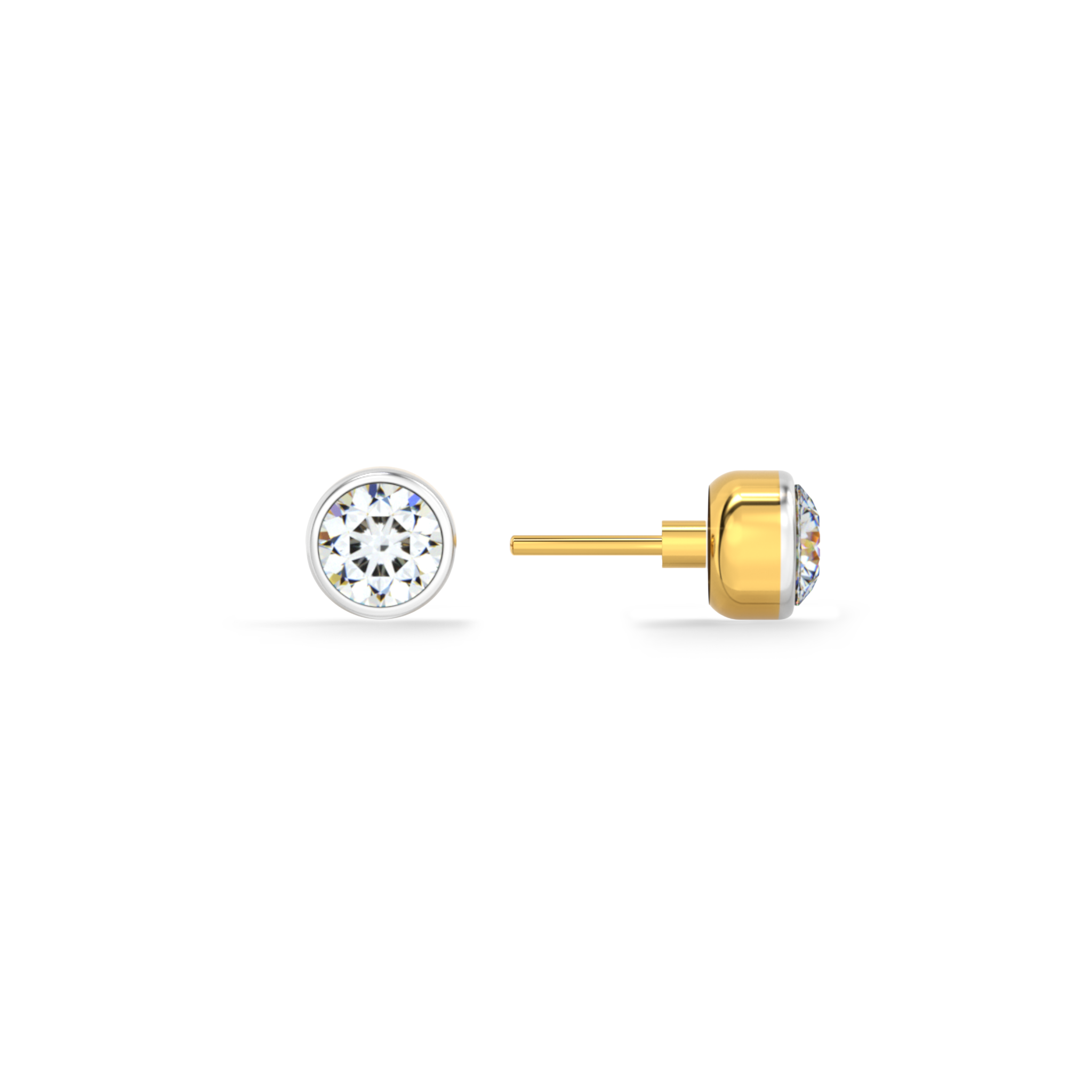 Axis Dot 9KT Gold Lab Grown Diamond Stud Earring