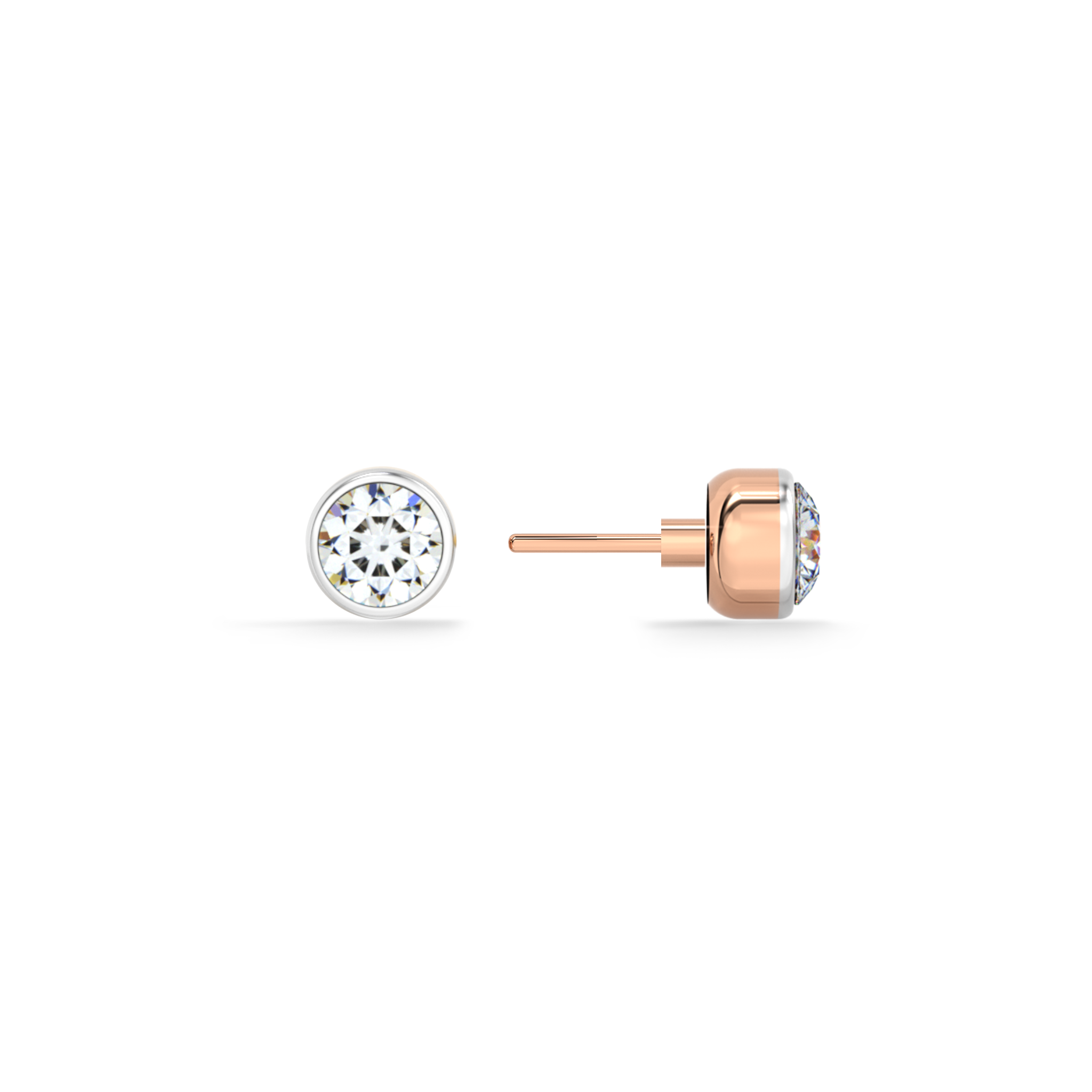 Axis Dot 9KT Gold Lab Grown Diamond Stud Earring