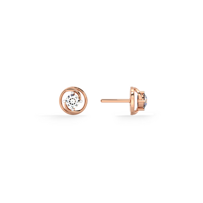 Radiant Bloom Cluster 9KT Gold Lab Grown Diamond Stud Earring