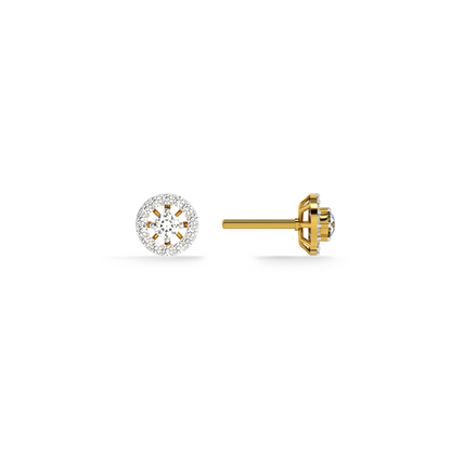 Heirloom Halo 9KT Gold Lab Grown Diamond Stud Earring