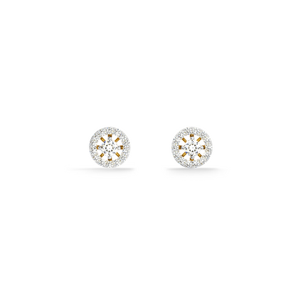 Heirloom Halo 9KT Gold Lab Grown Diamond Stud Earring