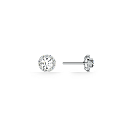 Heirloom Halo 9KT Gold Lab Grown Diamond Stud Earring