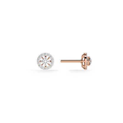 Heirloom Halo 9KT Gold Lab Grown Diamond Stud Earring