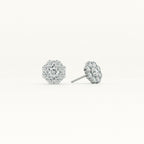 Dazzling Halo Stud Earrings