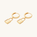 Small Lock Hoop Earrings