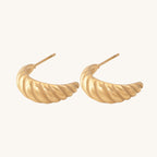 Croissant Style Hoop Earrings