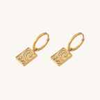 Celestial Square Dangle Earrings