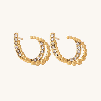 Almond Stones Stud Earrings