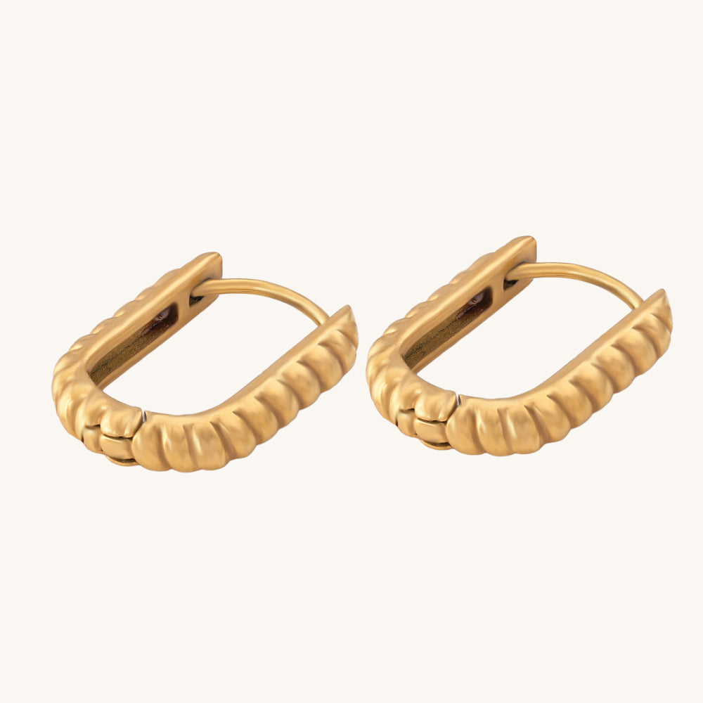 U Shape Hoop Earrings