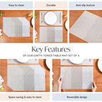 Earth Toned Table Mat Set of 6