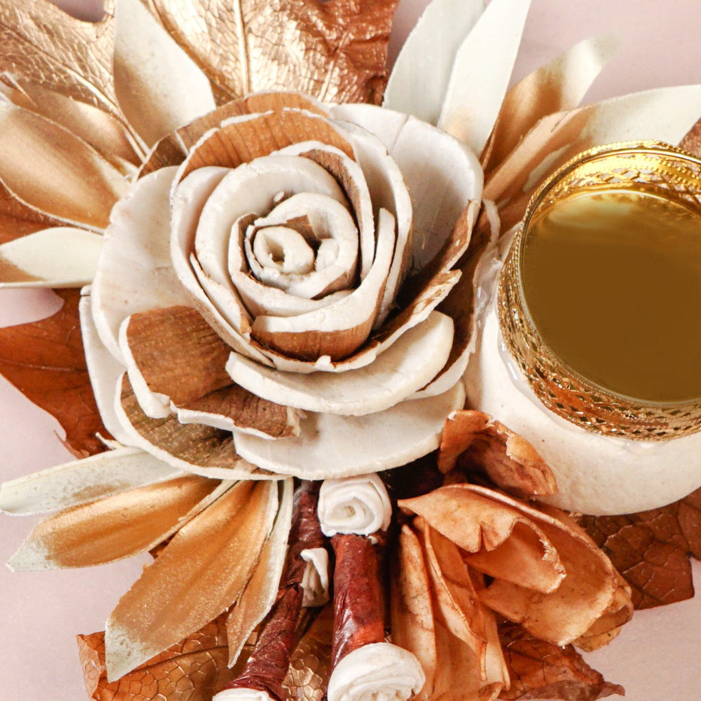 Earthbloom Natural Tea Light Candle Holder Set Of 4