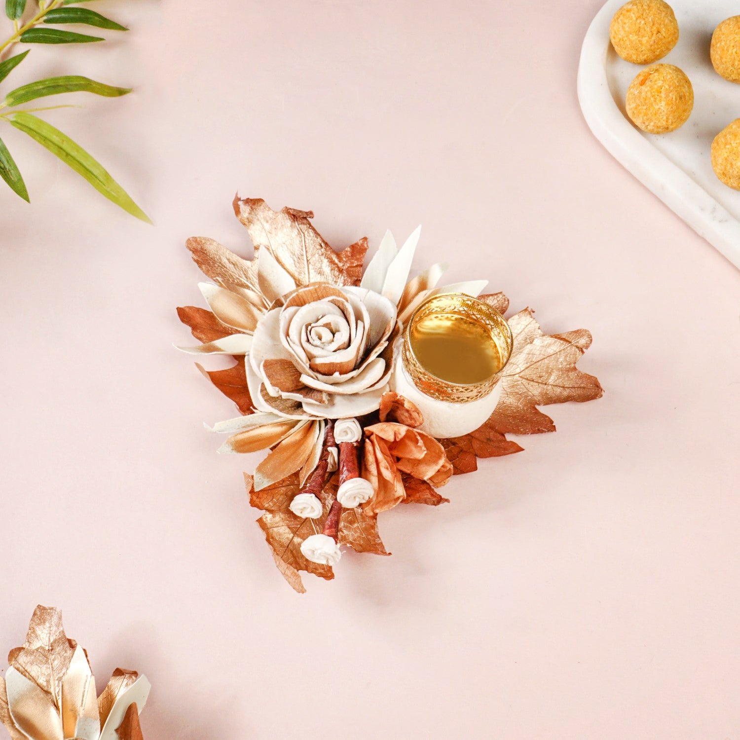 Earthbloom Natural Tea Light Candle Holder Set Of 4