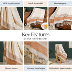Earthtone Stripes Cotton Throw