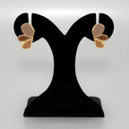 Earthy Blossom Gold Studs
