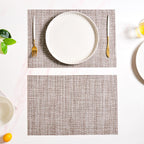 Brown Sheen Mat Set Of 6