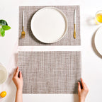 Brown Sheen Mat Set Of 6