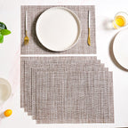 Brown Sheen Mat Set Of 6