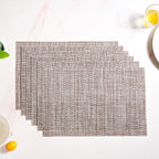 Brown Sheen Mat Set Of 6