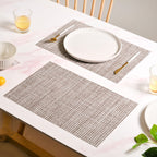 Brown Sheen Mat Set Of 6