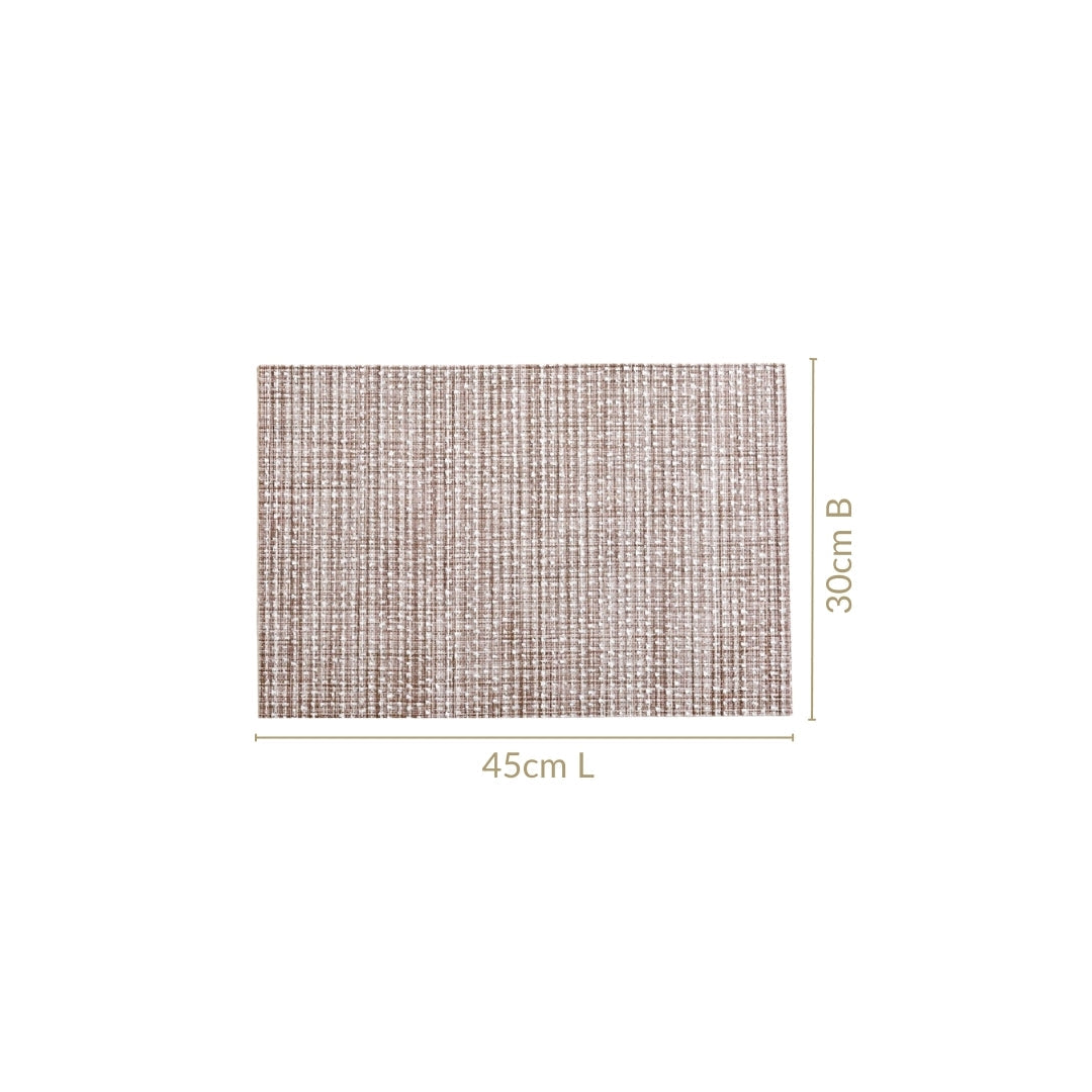 Brown Sheen Mat Set Of 6