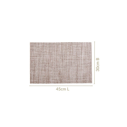 Brown Sheen Mat Set Of 6