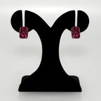 Earthy Glam Maroon Stud Earrings