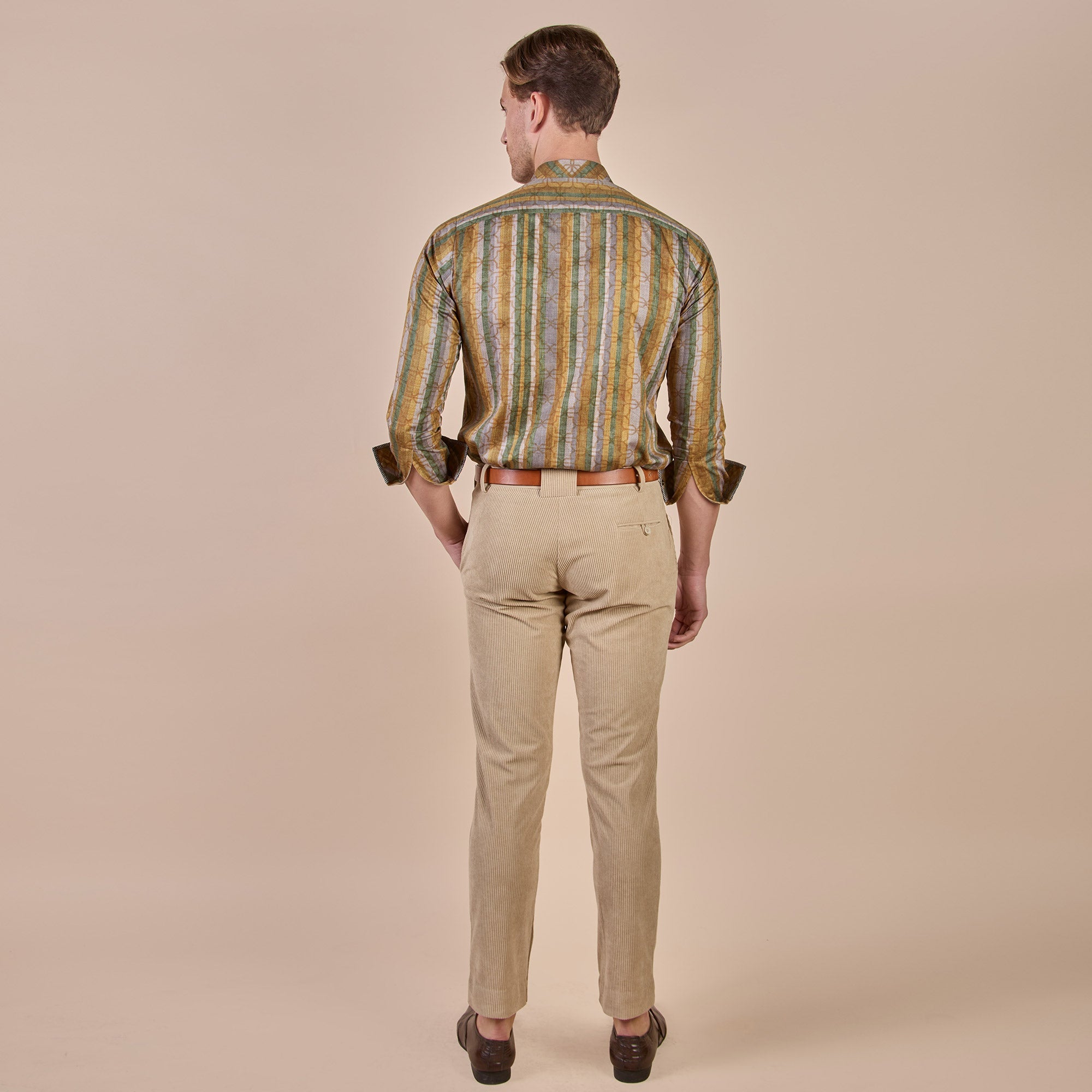 Earthy Mustard Striped Shirt | CHHĒ