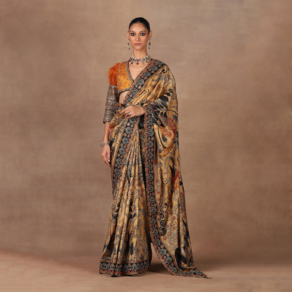 Earthy Mustard Saree Set | MURAQQA