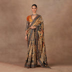 Earthy Mustard Saree Set | MURAQQA